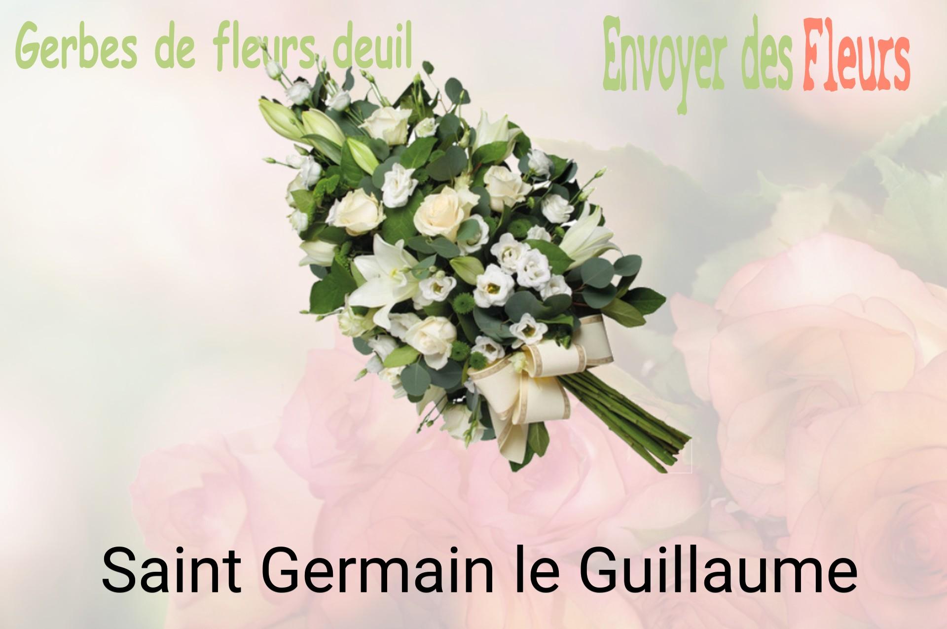 Gerbe de fleurs de deuil livrée à Saint-Germain-le-Guillaume